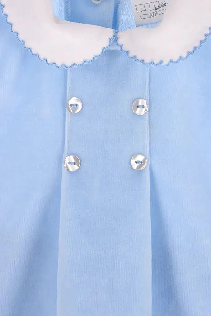 2-Piece Cotton Knit Baby Set – Baby Blue