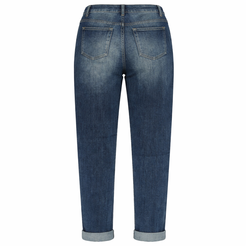 Patchwork Embellished Straight-Leg Jeans