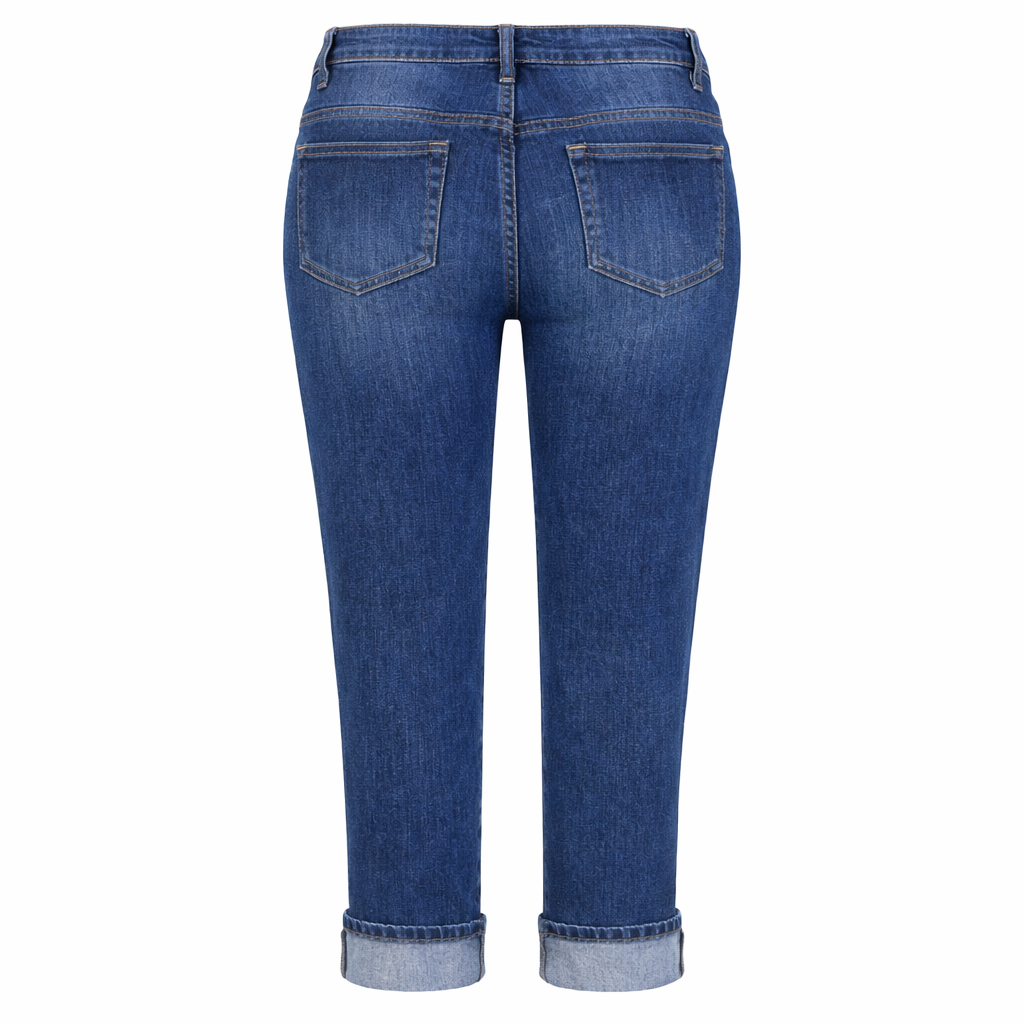 Patchwork Straight-Leg Jeans – Denim