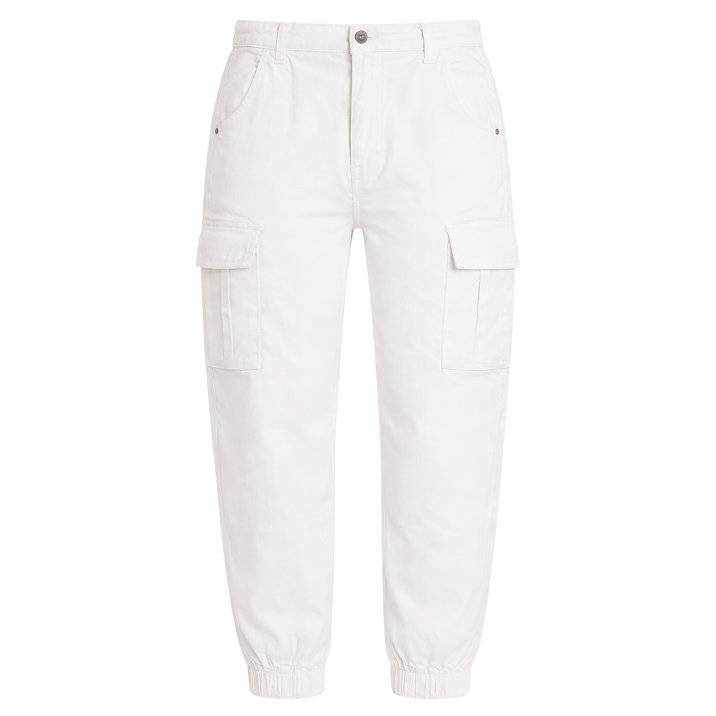 Relaxed White Joggers