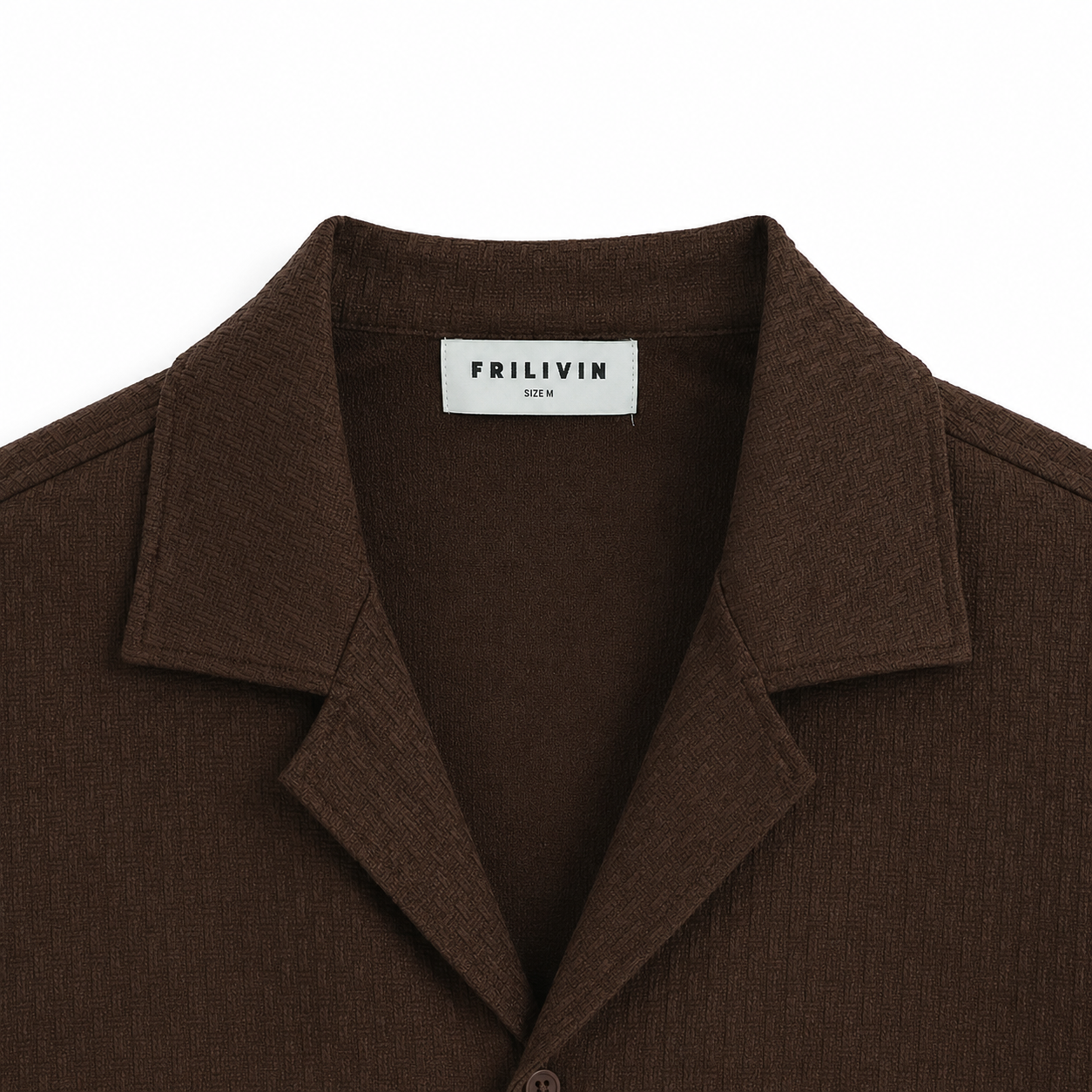 Brown Textured Short Set