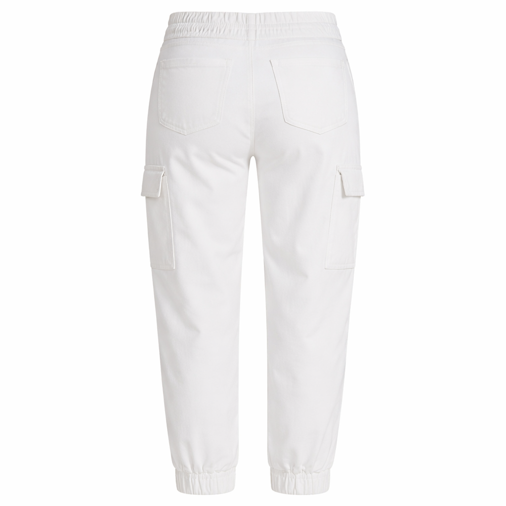 Relaxed White Joggers