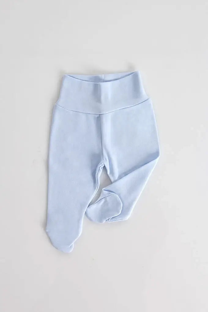 Brushed Cotton Baby Tights - Baby Blue