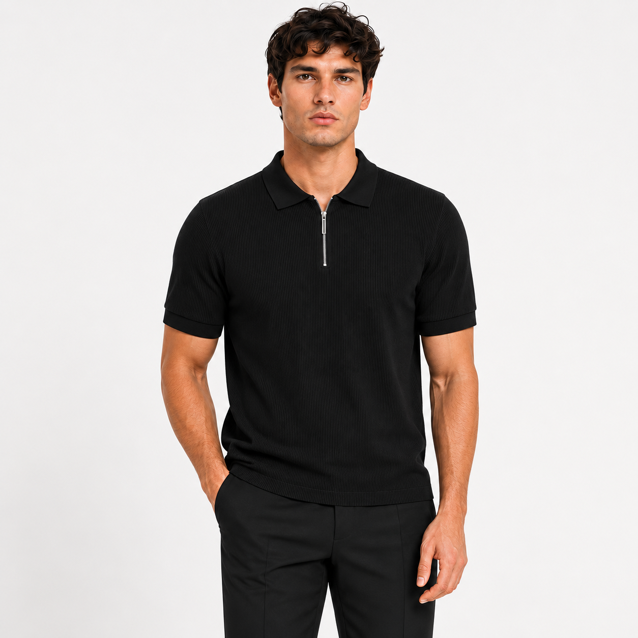 Polo with Zipper